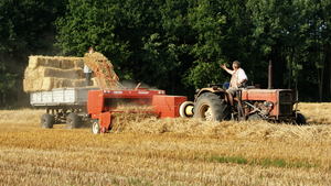 Snopowiązałka z podajnikiem na polu