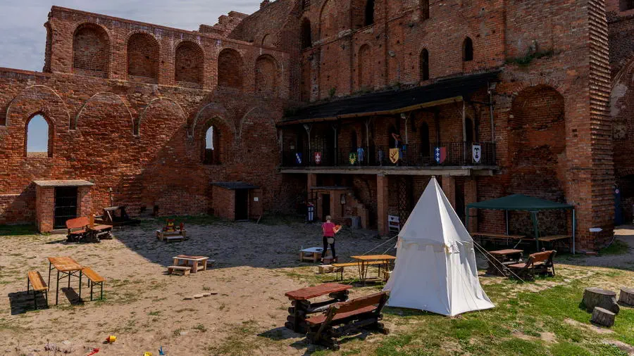 Dziedziniec na zamku w Radzyniu Chełmińskim