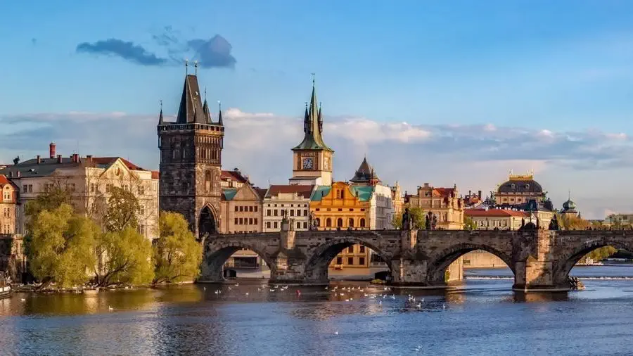 Widok na Most Karola w Pradze