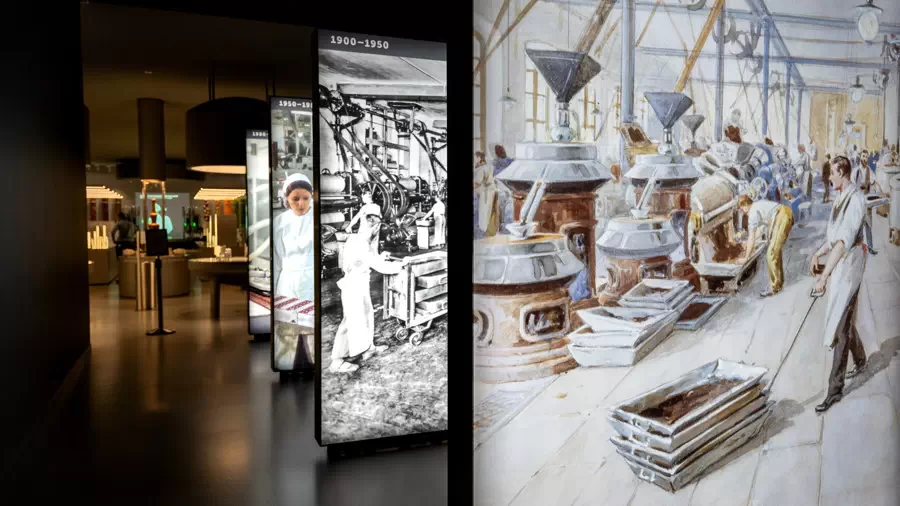 Fabryka szwajcarskiej czekolady Lindt w Zurychu. Muzeum Czekolady Lindt w Zurichu Szwajcaria