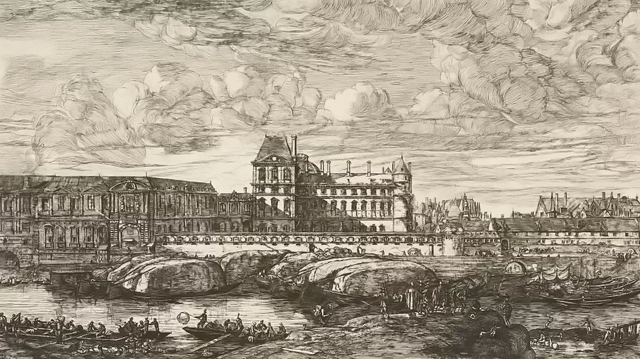 Pałac Luwr na starej grafice