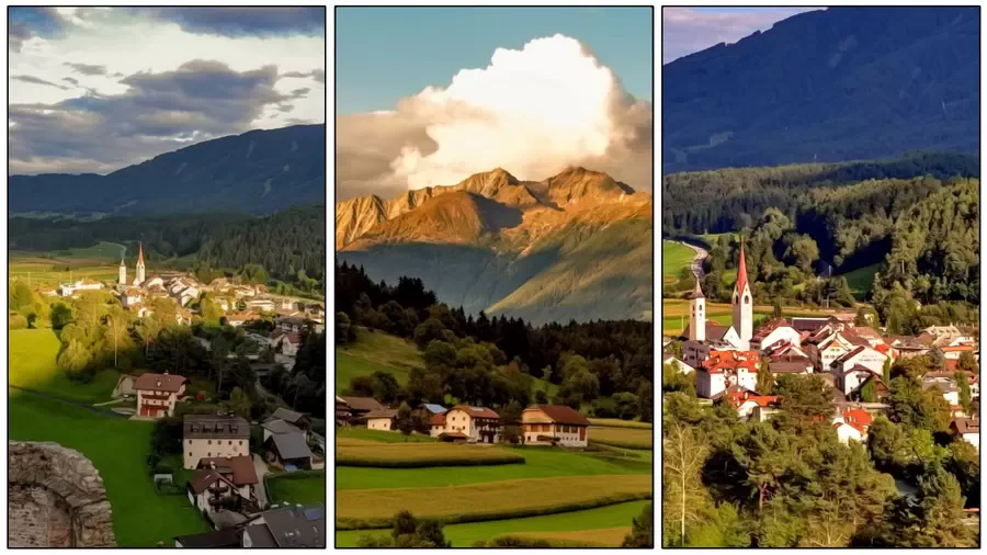 Okolice zamku i hotelu Sonnenburg we Włoszech