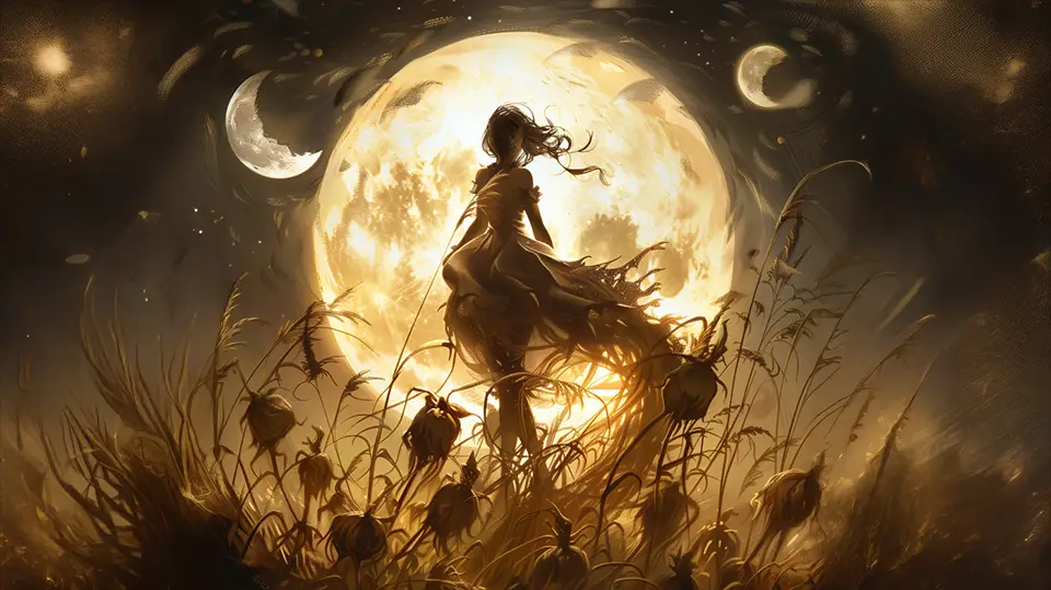 Południca słowiański demon polny AI.