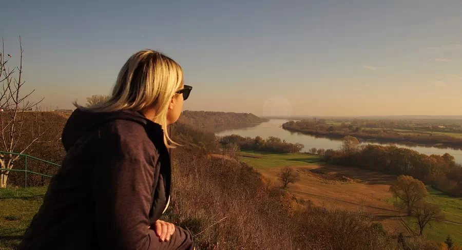 Świecie nad Wisłą widok na Diabelec.