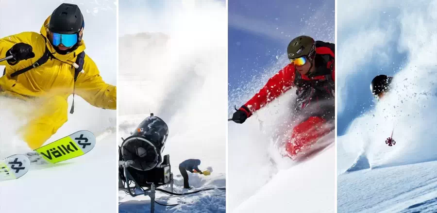 Narciarze na stoku narciarskim