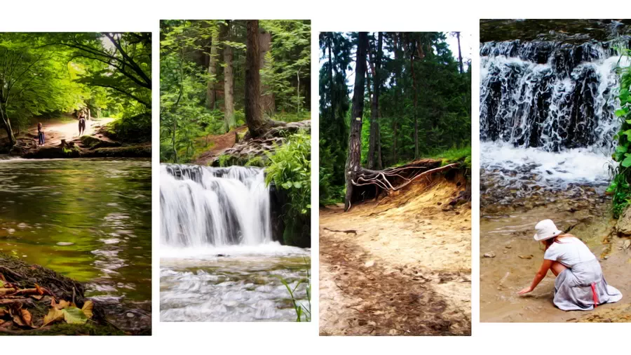 Szumy nad Tanwią i wodospad Jelonek na Roztoczu.