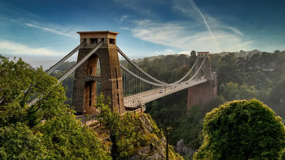 Clifton Suspension Bridge wiszący most w Bristolu, symbol i atrakcja miasta