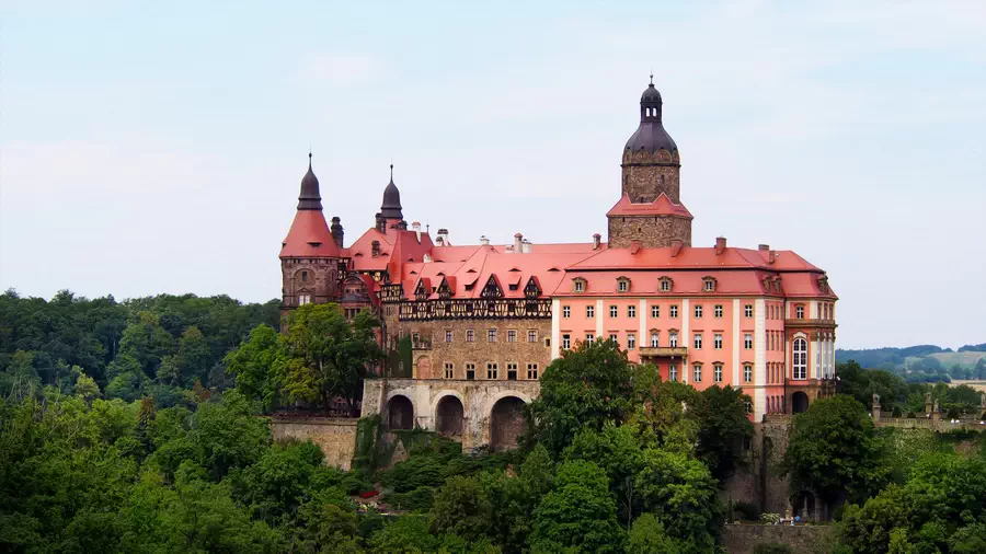 Widok na zamek Książ