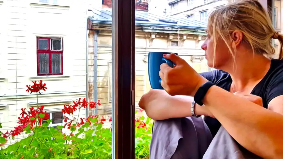 Ewa Baranowska z kawą we Lwowie