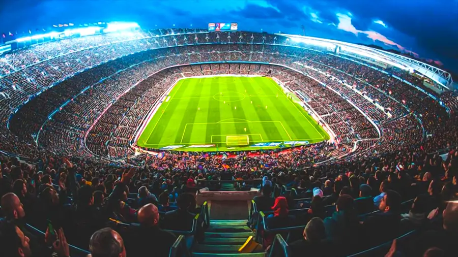 Stadion FC Barcelona podczas meczu piłkarskiego