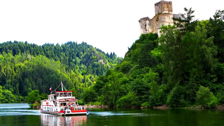 Rejs promem w okolicach zamku w Niedzicy