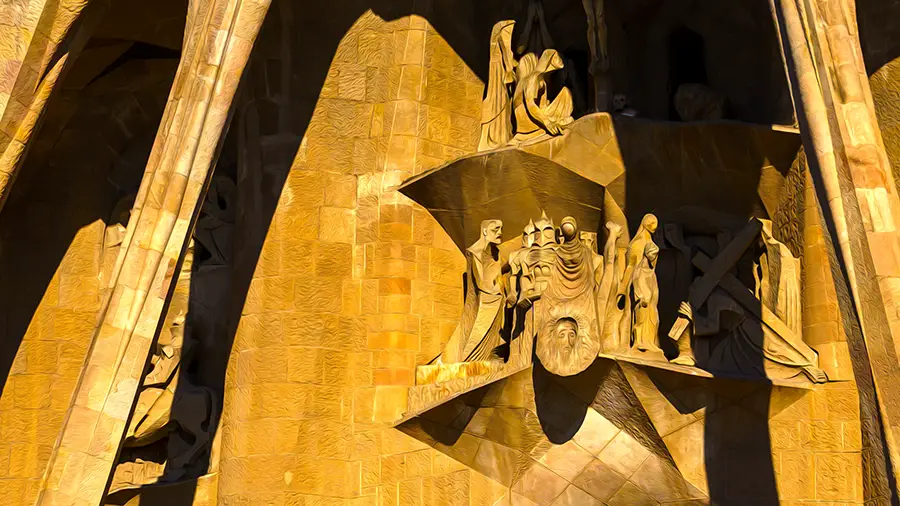 Fasada w Sagrada Familia Barcelona