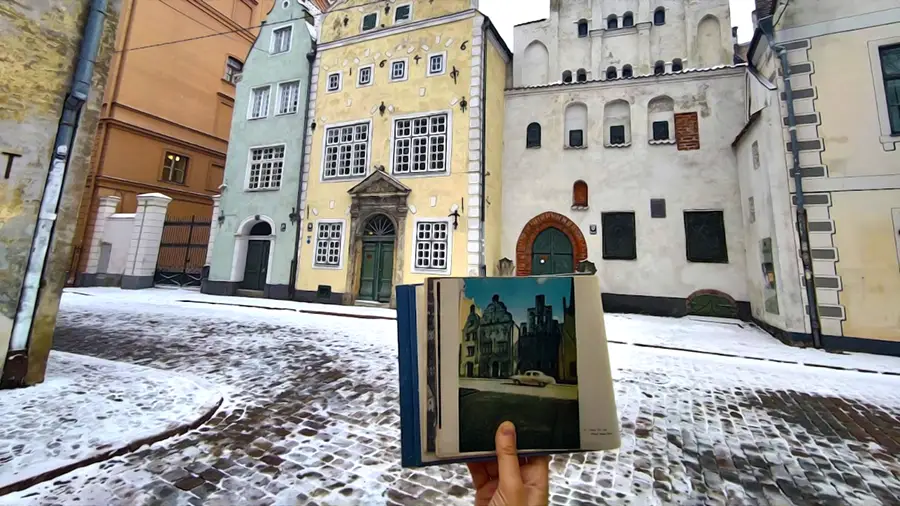 Słynne kamienice w Rydze o nazwie Trzej Bracia podobne do Trzech sióstr z Talina