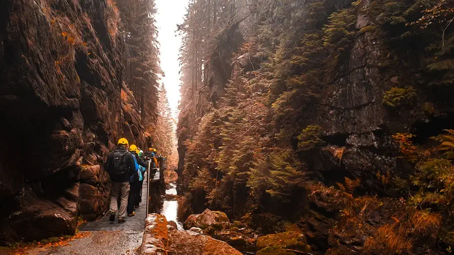 Wyprawa przez wąwóz do wodospadu Kamieńczyka