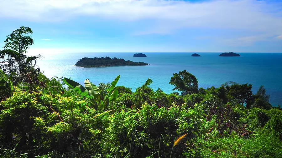 Wyspa Koh Chang i widok na zatokę