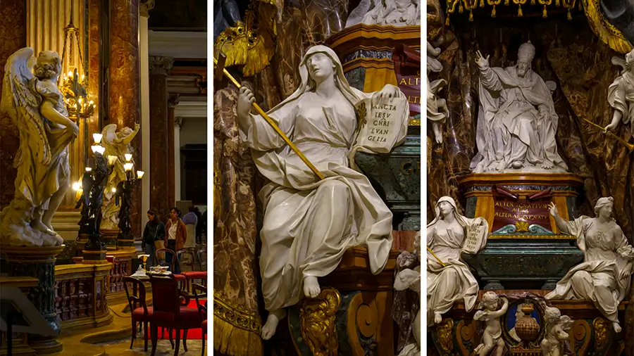 Rzeźby z kościoła świętego Ignacego w Rzymie