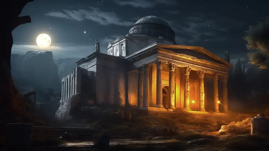 Forum Romanum nocą