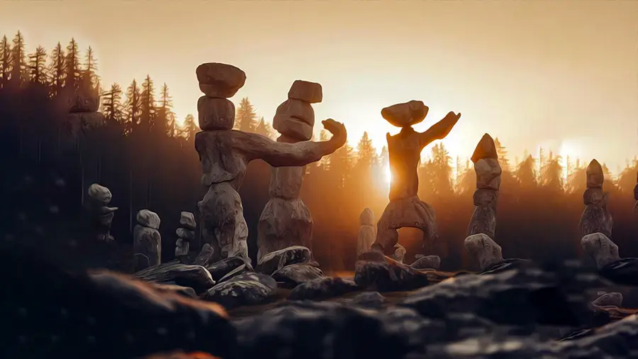 Kamienne Stolemy z Kamiennych Kręgów w Odrach