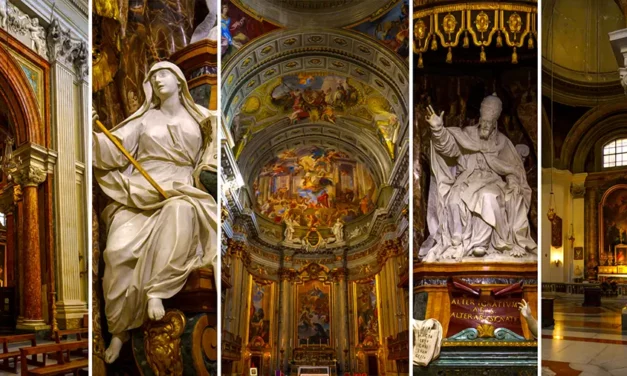 Kościół świętego Ignacego w Rzymie ze słynnym freskiem Pozzo
