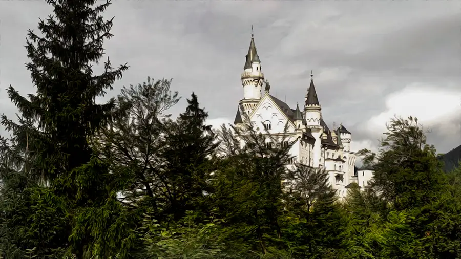 Zamek Neuschwanstein w Bawarii 