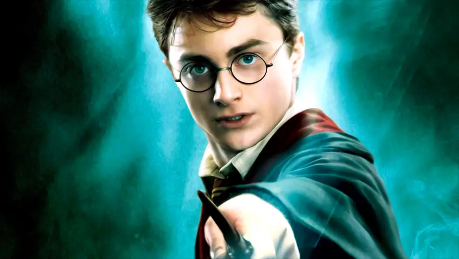 Harry Potter z różdżką