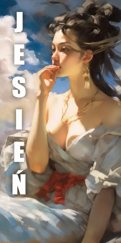 Dziewczyna jako symbol jesieni