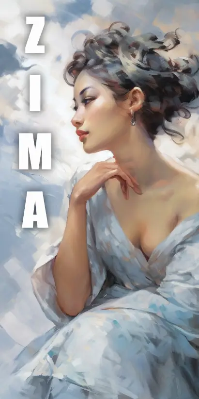 Dziewczyna jako symbol zimy