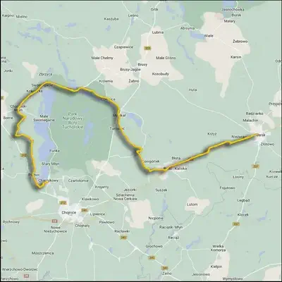 Kaszubska Marszruta żółta trasa rowerowa przez Bory Tucholskie