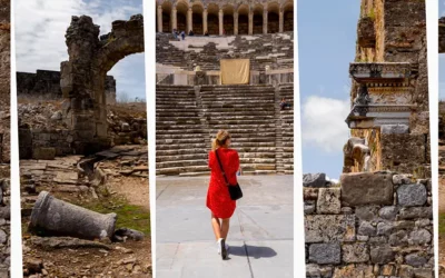 Aspendos starożytne ruiny i kamienny teatr w Turcji