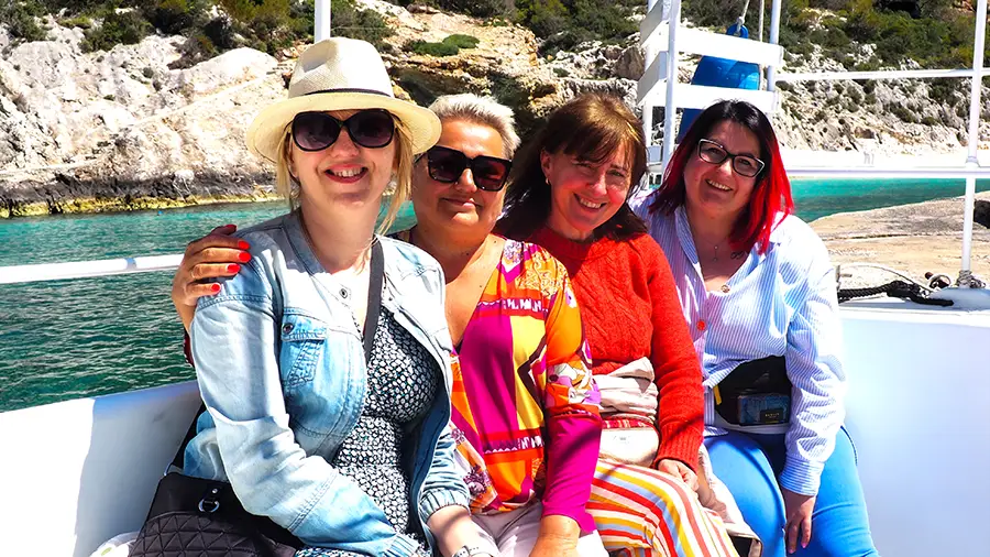 Wyprawa na Zakintow w Grecji. Magdalena Kiżęwska, Małgosia, Iza, Aneta Borowiec.