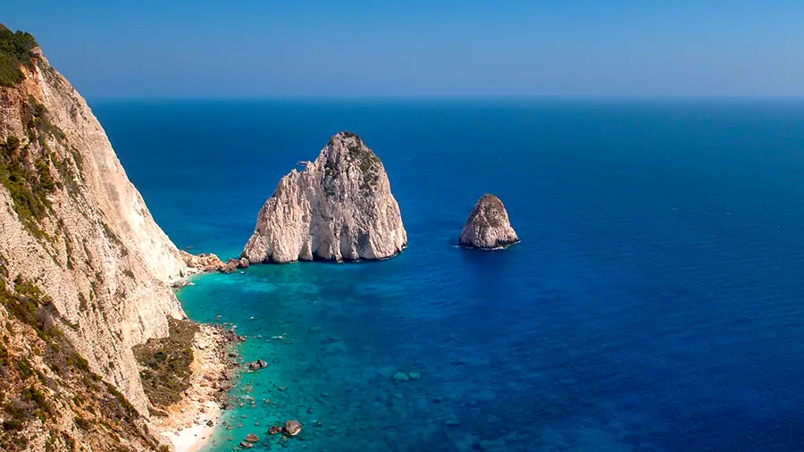 Zakynthos i Skały Mizithres Rocksd na Zakintos