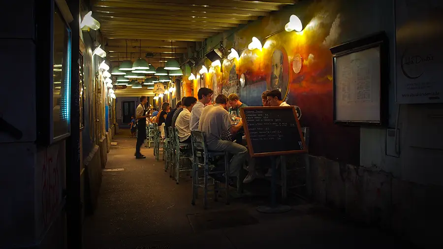 Rijeka w Chorwacji knajpa