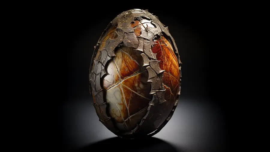 Twarde jajo smoka w ciemności