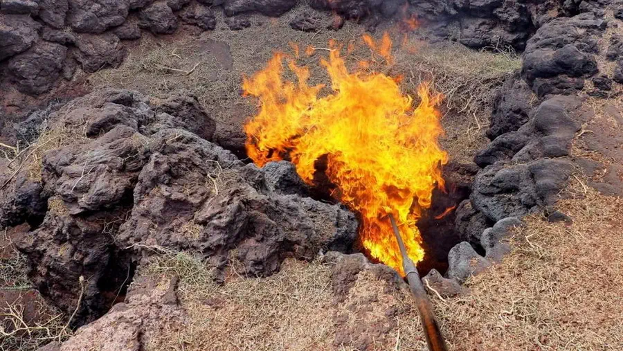 Ognista dziura w ziemi na Lanzarote