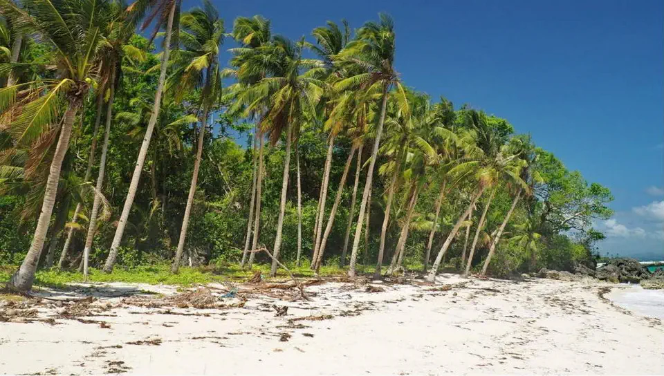 Białe plaże z wyspy Carabao na Filipinach