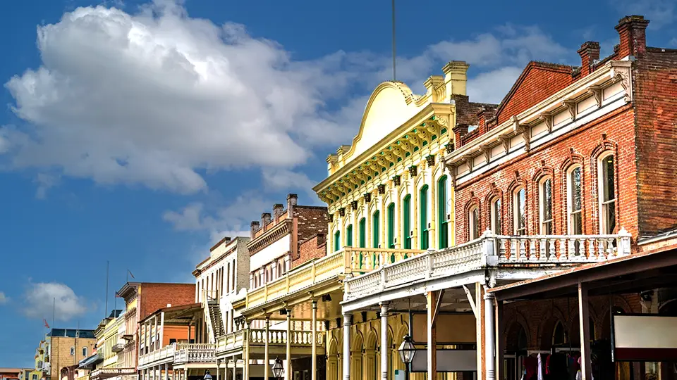 Kalifornia. Stare miasto w Sacramento w Kalifornii