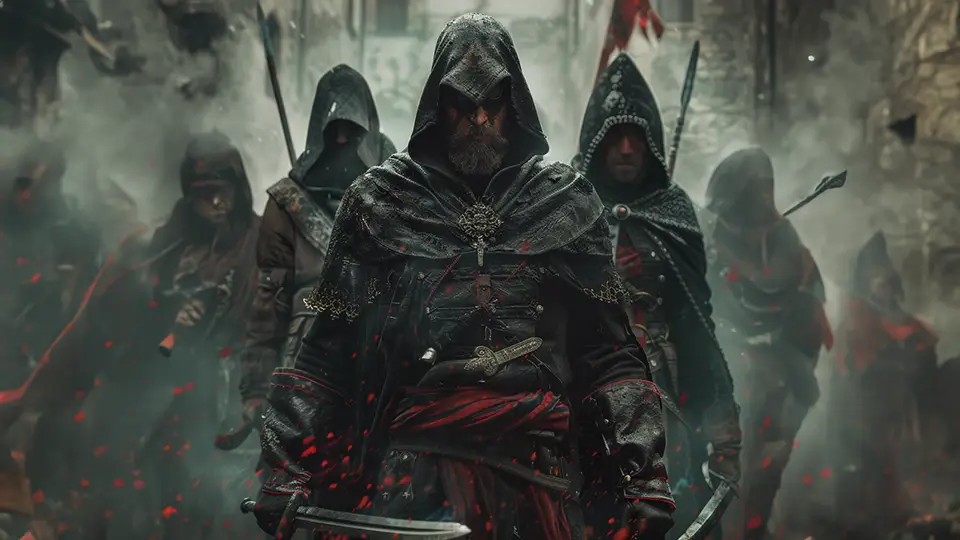 Legenda z Szydłowa. Zbóje czekają na karawanę kupiecką, by ją napaść i ograbić AI