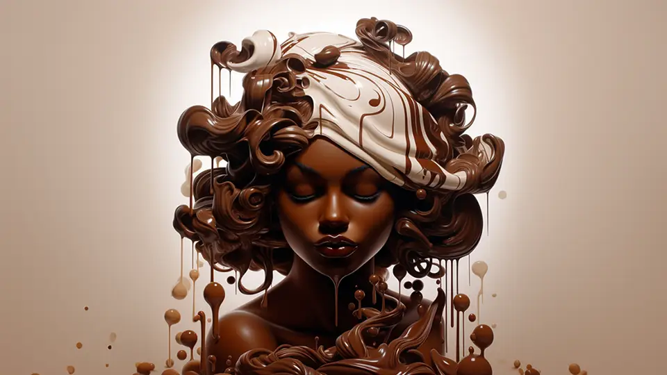 Ciekawostki o czekoladzie. Dziewczyna z czekolady AI