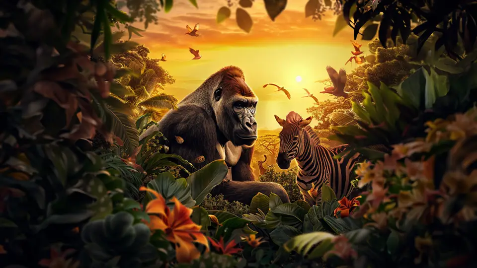 Zwierzęta w dżungli AI