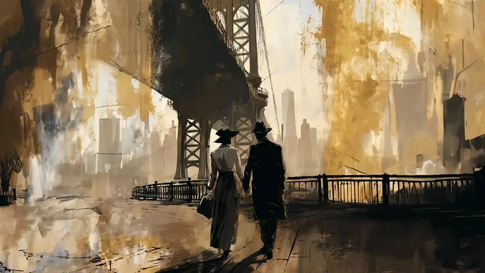 Most Brookliński symbol Nowego Jorku AI