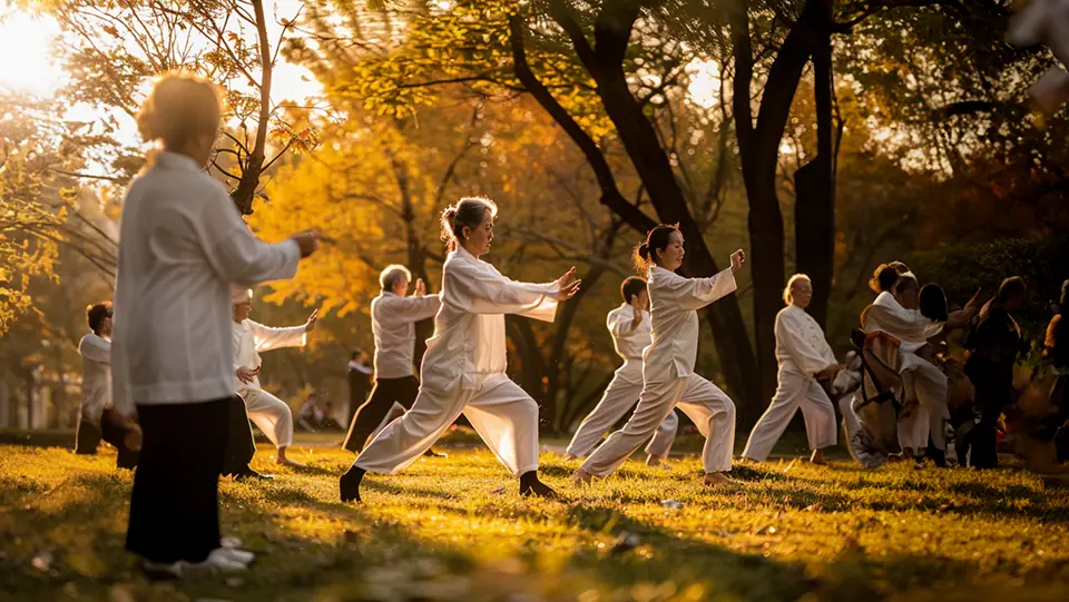 Tai Chi w parku AI