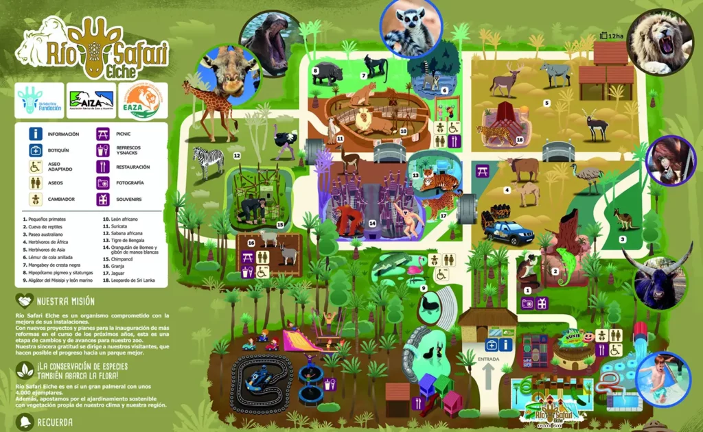 Mapa Rio Safari Elche