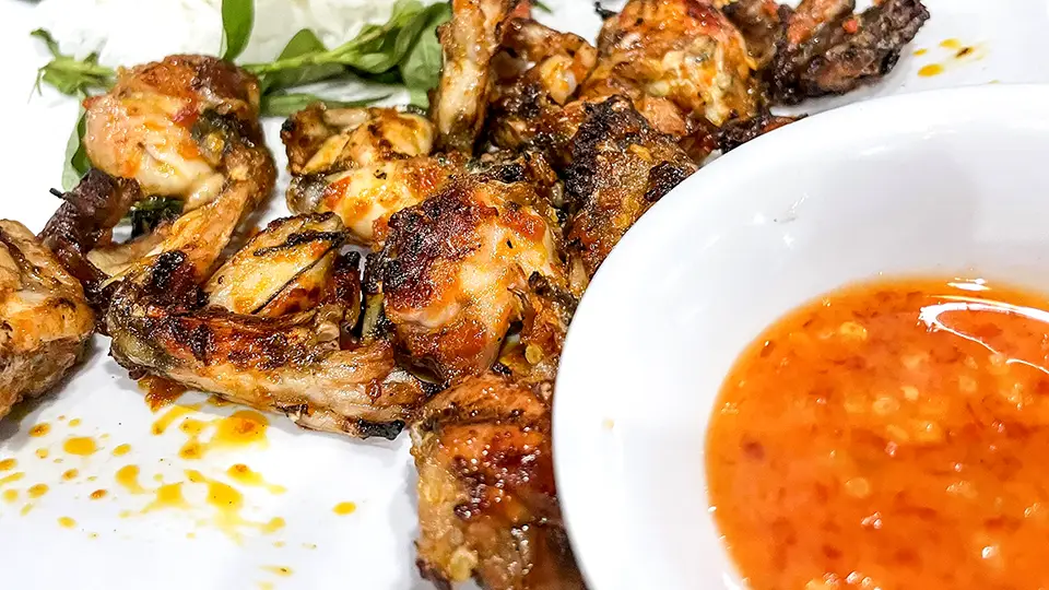 Kuchnia wietnamska. Wietnam jedzenie kuchnia w restauracji Pho Mui Ne