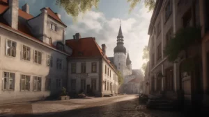 Tallin, Estonia i zamek Toompea AI