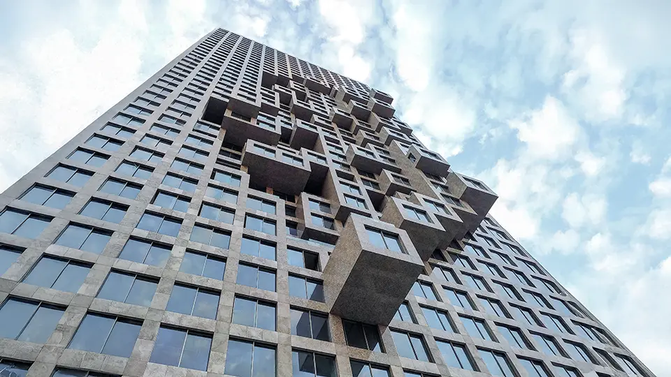 Albania i nowoczesna architektura Tirany stolicy kraju