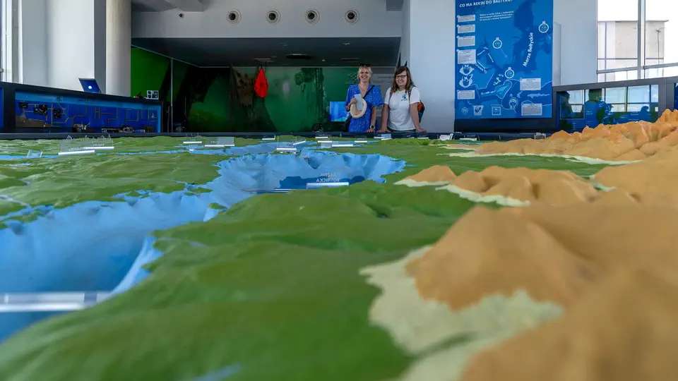 Mapa Bałtyku w Akwarium Gdyńskim MIR