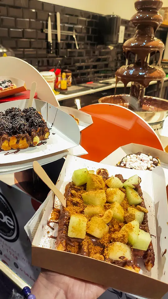 Gofry z Brukseli, jedzenie, słodycze 