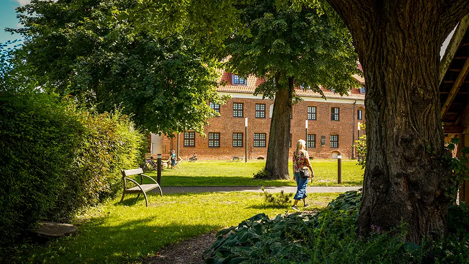 Park wokół muzeum w Elblągu