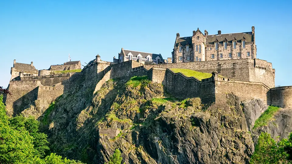 Zamek w Edynburgu.