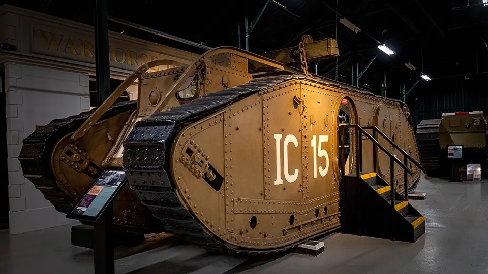 Muzeum Czołgów w Bovington, Anglia. Dział I Wojny Światowej.